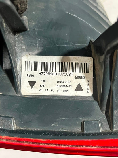 2011-2018 BMW 3 Series F30 F31 F80 F35 Rear Left Tail Light Backlight 7259893