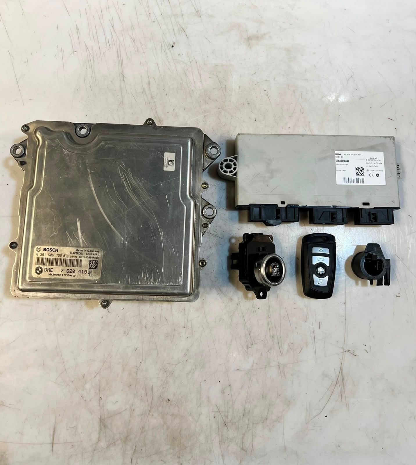 2010 BMW 535i F07 GT N55 Engine Control Module ECU SET DME+CAS4+1KEY 7620419