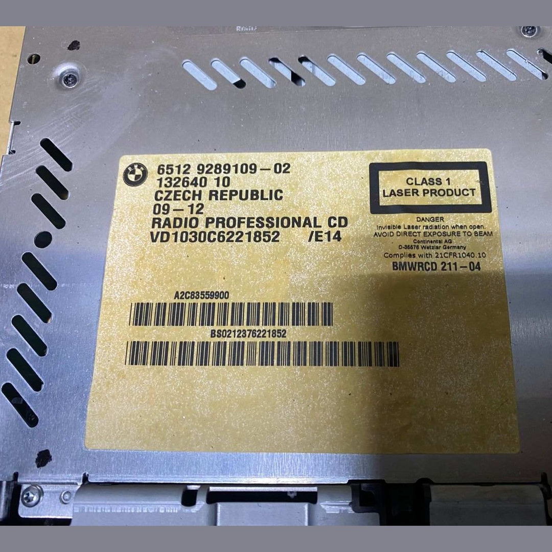 2012-2013 BMW X1 Radio Professional CD Player 9289109 1 Series E81 E87