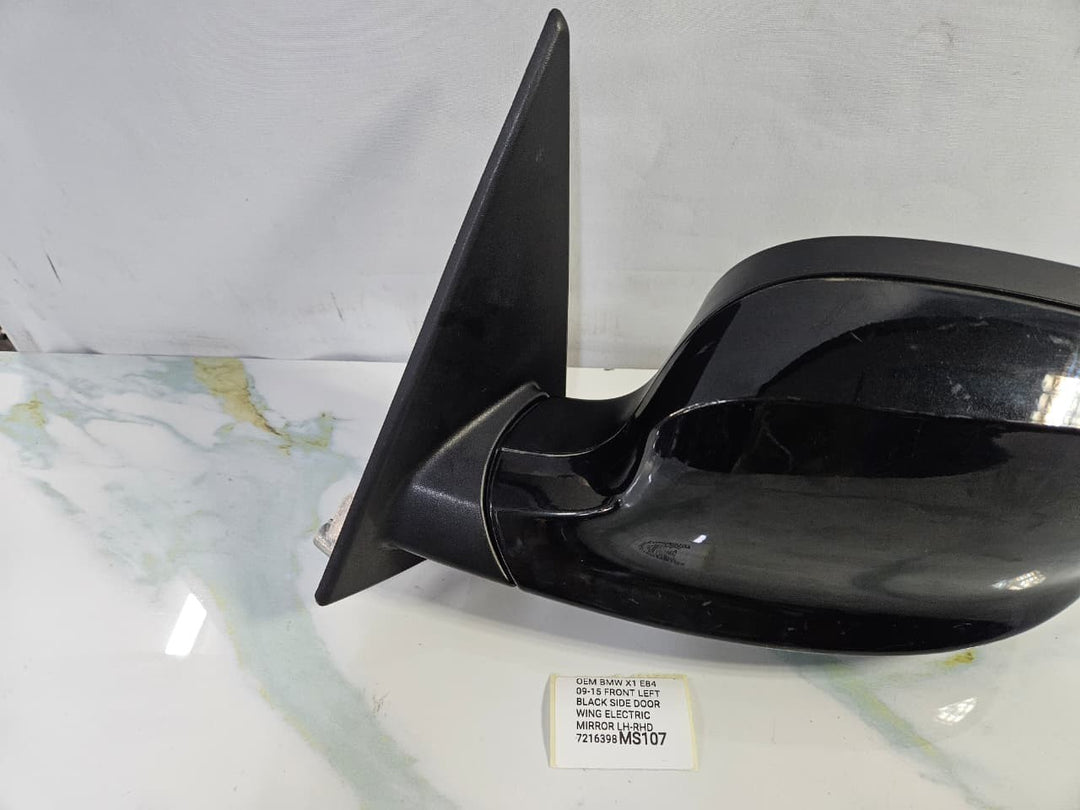 OEM BMW X1 E84 09-15 FRONT LEFT BLACK SIDE DOOR WING MIRROR LH-RHD 7216398