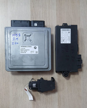 2007 BMW E60 E91 N52 2.5L Engine ECU DME SET 7576297 OEM 525i 325i Control Unit