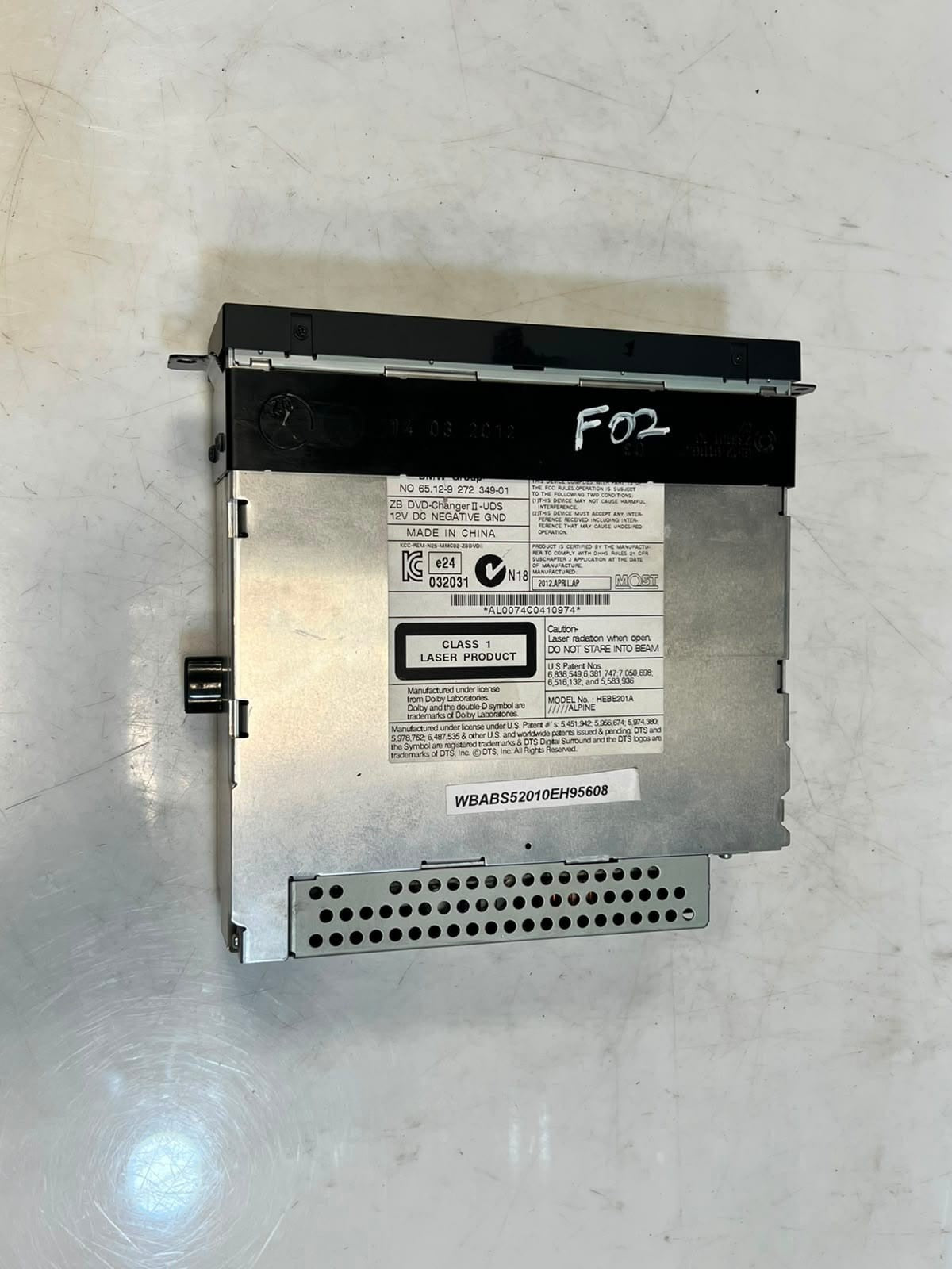 BMW 5 Series F10 F11, 7 Series F01, X3 F25 Cd Dvd Changer 9272349 OEM