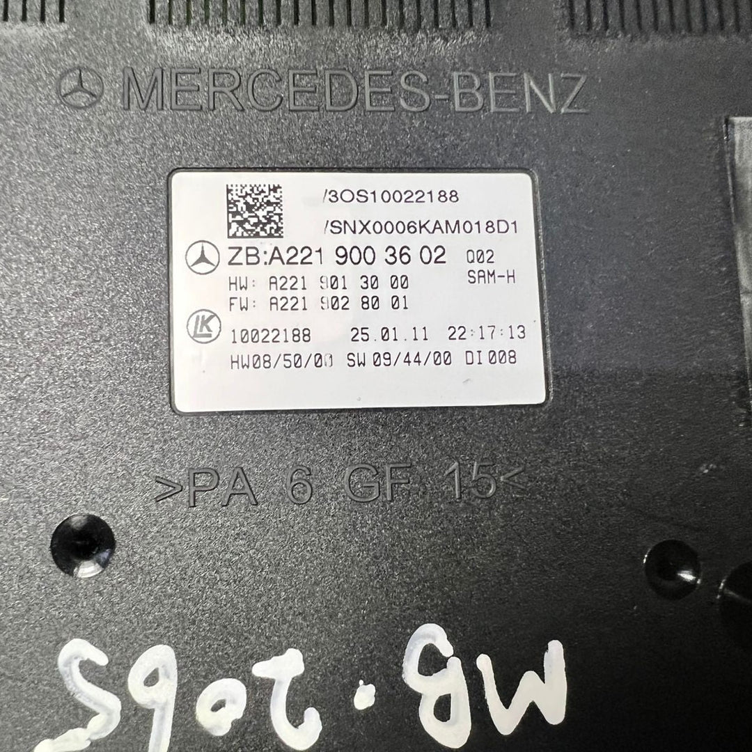 Mercedes Benz W221 Rear Sam Fuse Box Relay Control A221 9006902 \ A221 9003602