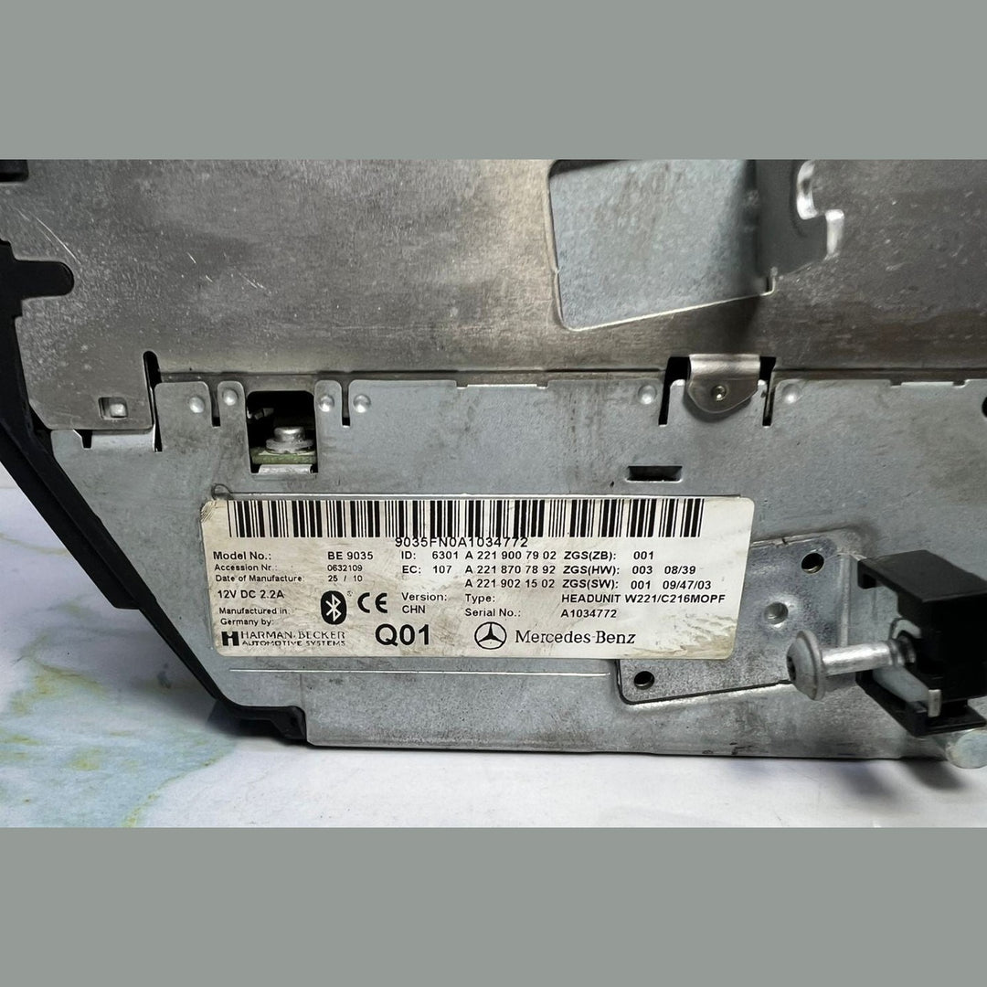 07–2013 Mercedes W221 S-Class Radio Audio Head Unit CD Player A221 9007902 OEM