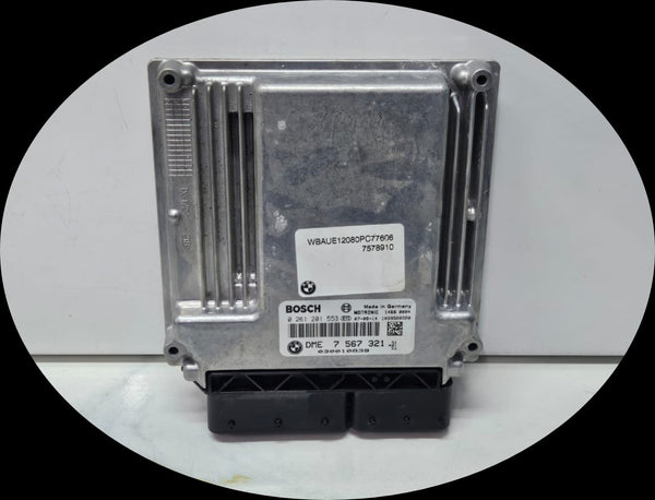 BMW 1' E87 LCI 116i N45N 2007 RHD Engine Control Unit DME ECU Only 7567321 OEM