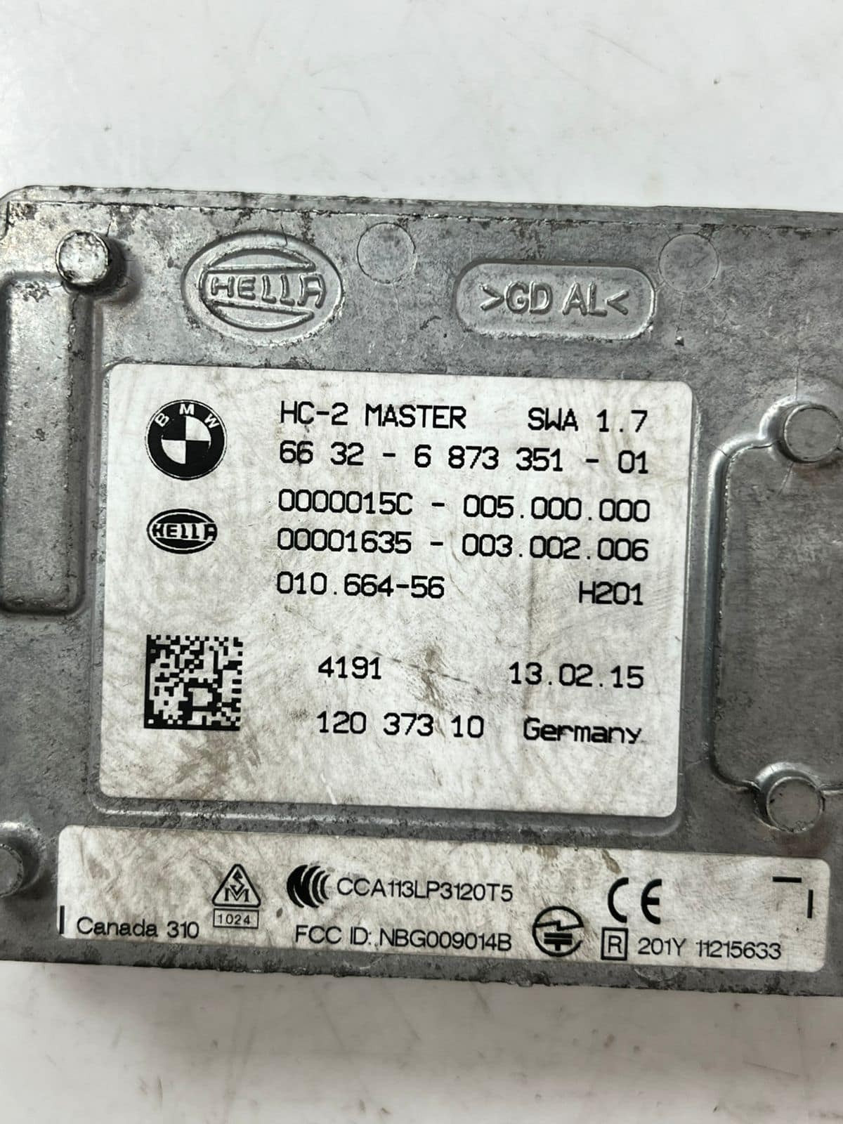 2011-2018 BMW X3 X6 F25, X4 F26, X5 F15 Lane Change Warning Sensor 6873351 OEM