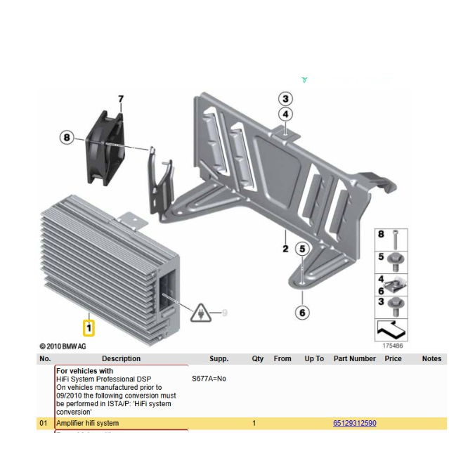 OEM BMW 7 Series F01 F02 F10 Hifi System Amplifier Harman Becker 9312590