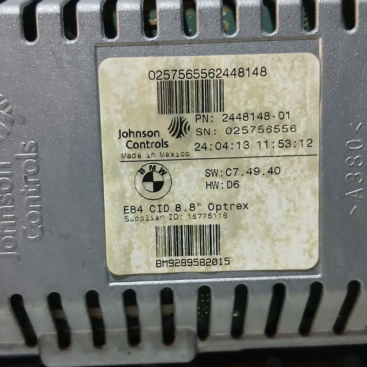 BMW X1 E84 2014 Lci CID 8.8 INCH Screen in Dash Display OEM 2448148 9289582