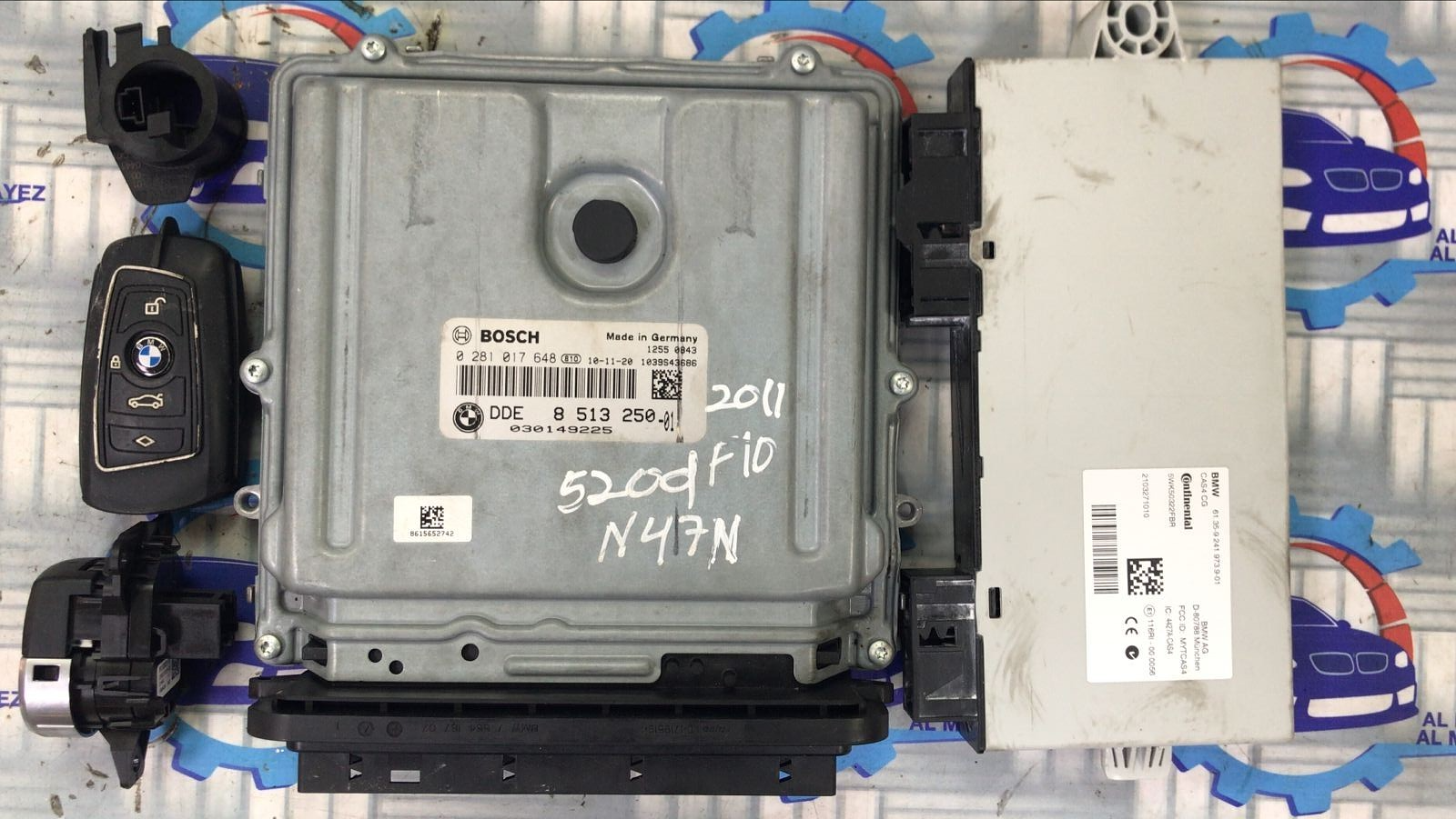 OEM BMW 520d F10 N47N 2011 ENGINE CONTROL UNIT ECU SET DDE 8513250