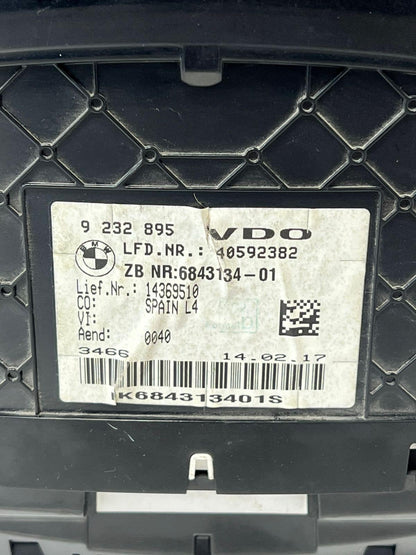 2016-2018 BMW 3' F30 F31 4' F32 F33 330i 418i 420i Instrument Cluster 6843134