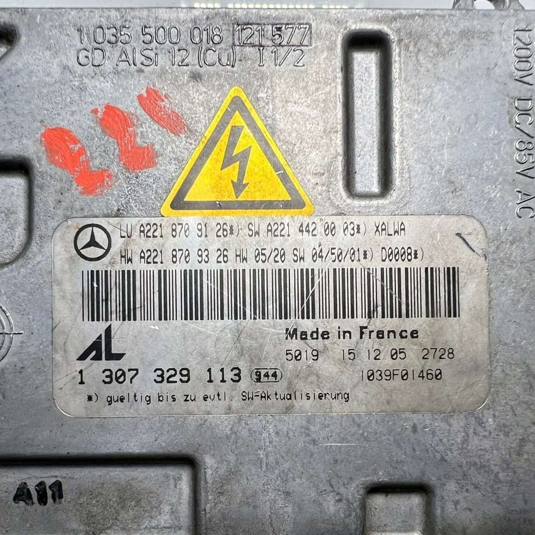 07-10 Mercedes-Benz S550 Xenon Headlight Ballast Control Unit A2218709126 W221