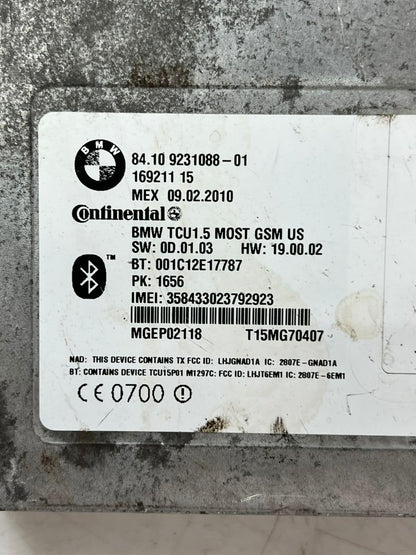 2011-2013 BMW 328i Telematics Bluetooth Communication Control Module 9231088 OEM
