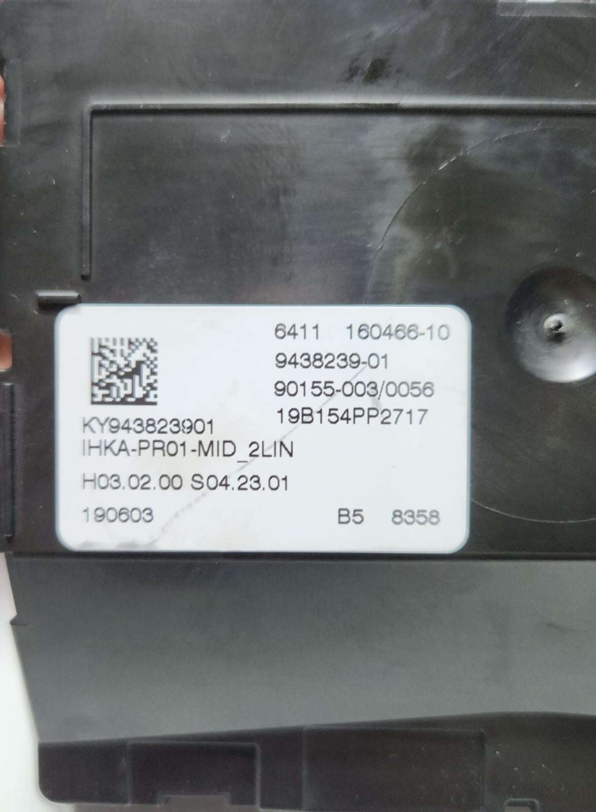 2017-2020 BMW 530i A/C Control Module 9438239 X3 G01 X3M F97 X4 G02 OEM 