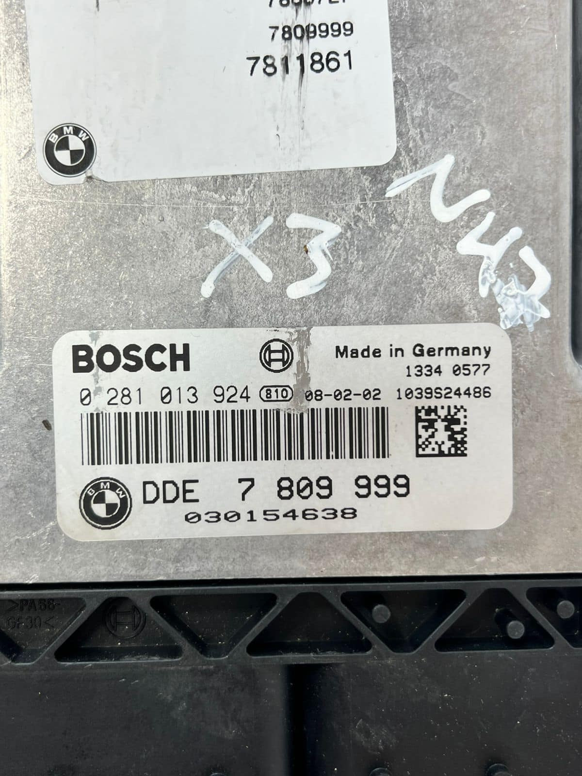 2008 BMW X3 N47 Engine Control Unit ECU SET DDE +EWS4+1KEY 7809999 OEM