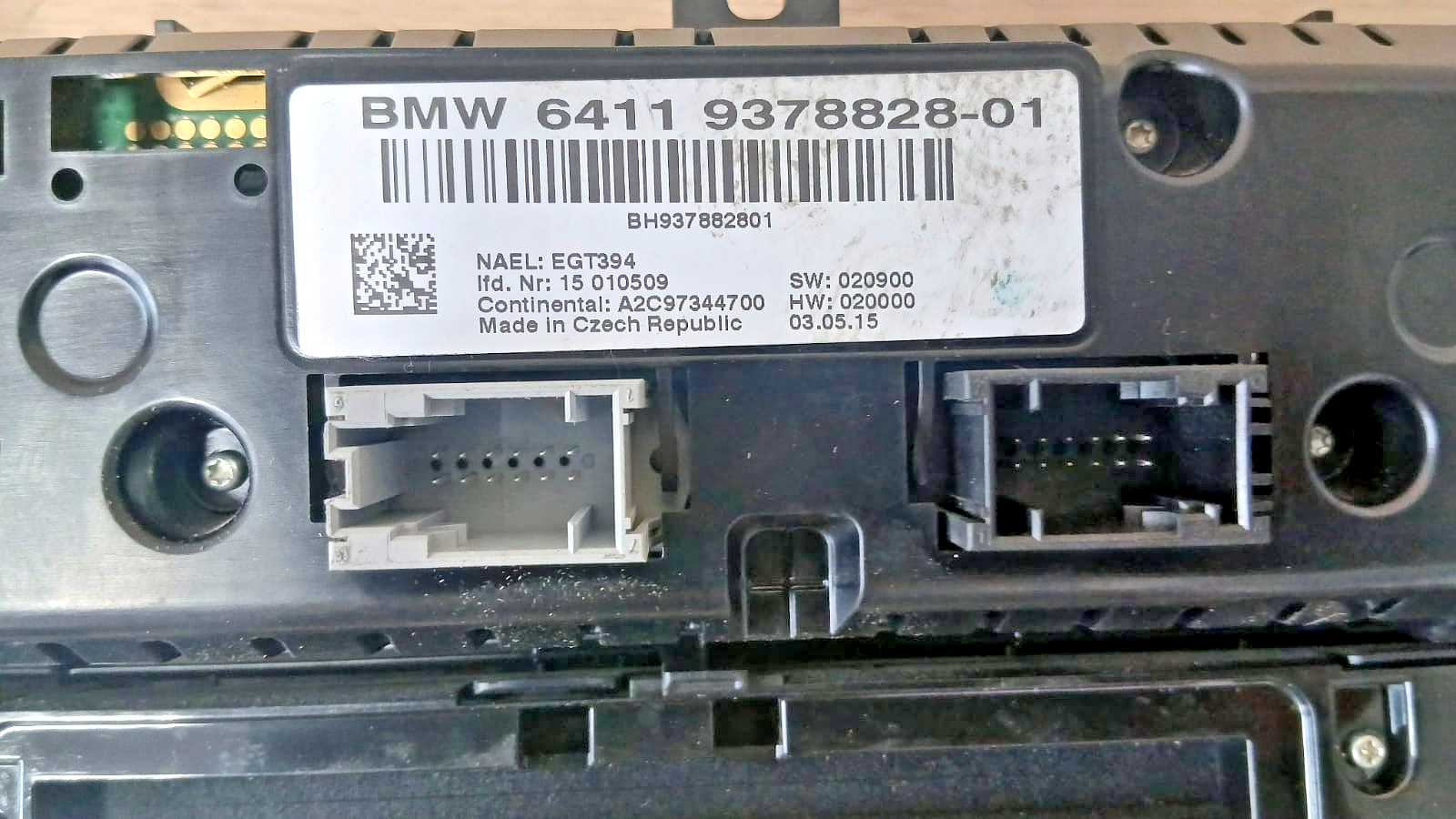 BMW X3 F25 X4 F26 A/C Heated Seat Climate Control Panel 9378828 OEM Used