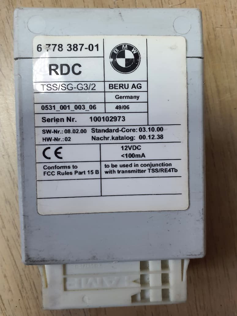 2003-2010 BMW E60 E63 E70 E90 E92 Tire Pressure Control Module RDC 6778387