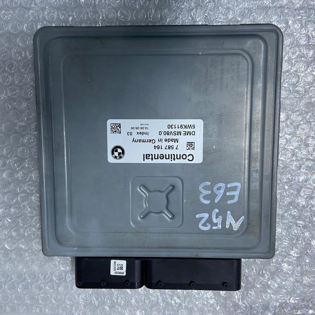 OEM BMW X5 E70 E63 N52 ENGINE CONTROL UNIT DME ECU SET 7587164 CONTINENTAL