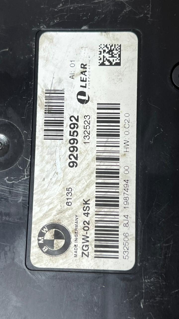 2013 BMW 535i Central Gateway Control Module 9299592 F10 5 Series 520d 
