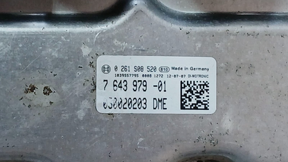 BMW F30 F31 F10 F11 F25 N20 Engine ECU DME Only OEM 7643979
