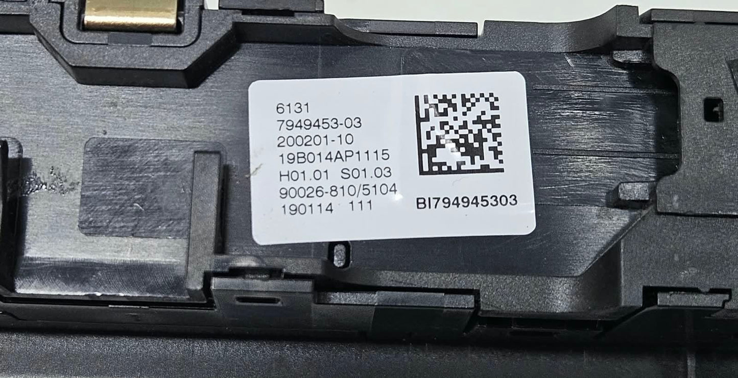 7949453-2018-2022 BMW X5 G05 RHD Radio Audio Control Switch Panel OEM