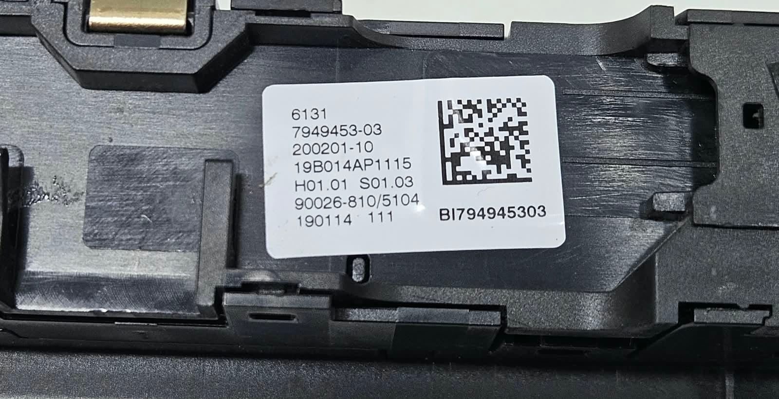 7949453-2018-2022 BMW X5 G05 RHD Radio Audio Control Switch Panel OEM