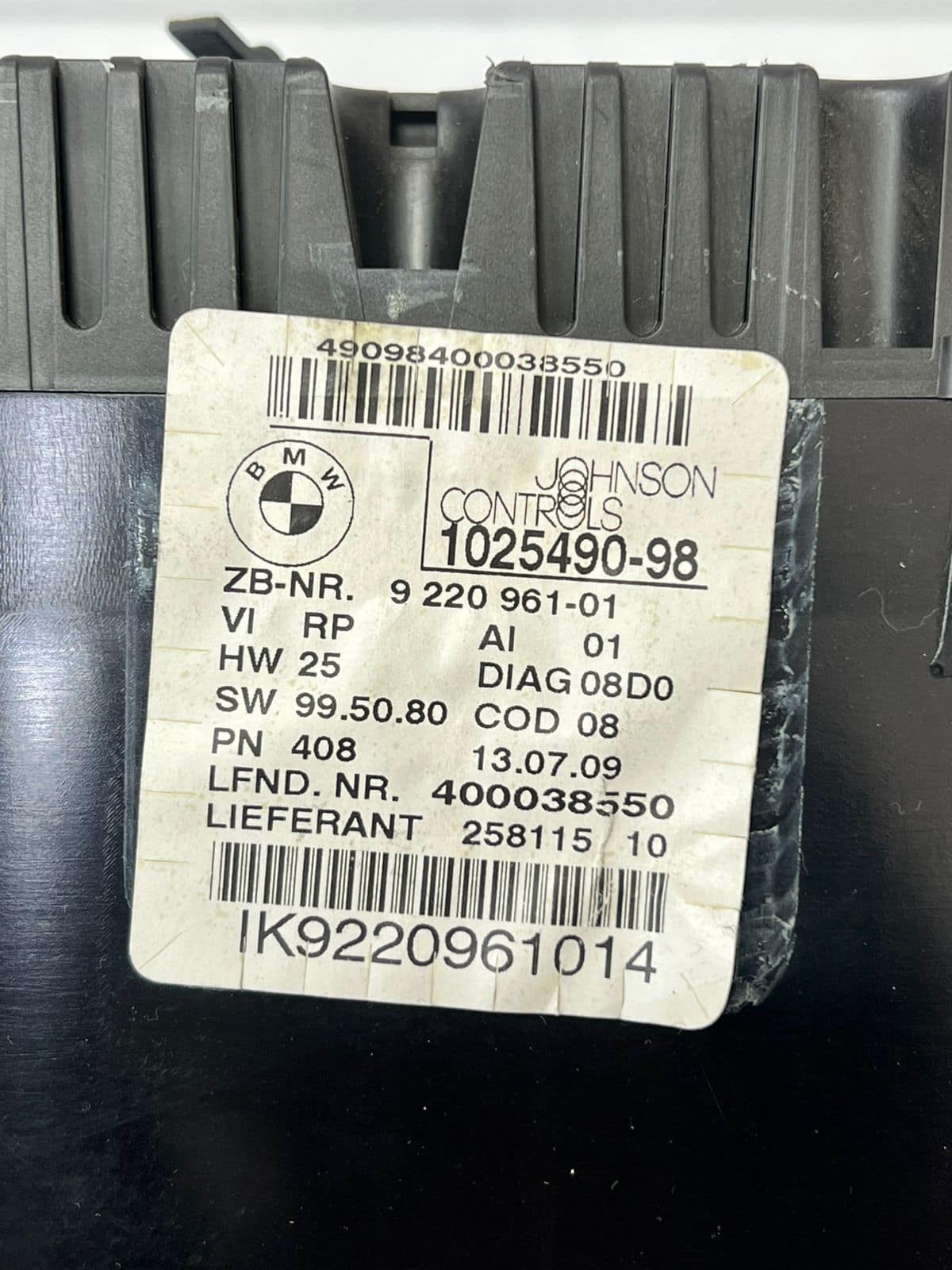 BMW E90 E91 E92 E84 Instrument Cluster SPEEDOMETER Uncoded 9220961 OEM
