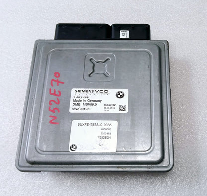 BMW E70 2008 N52N ENGINE CONTROL UNIT ECU MODULE DME MSV80.0 7583468