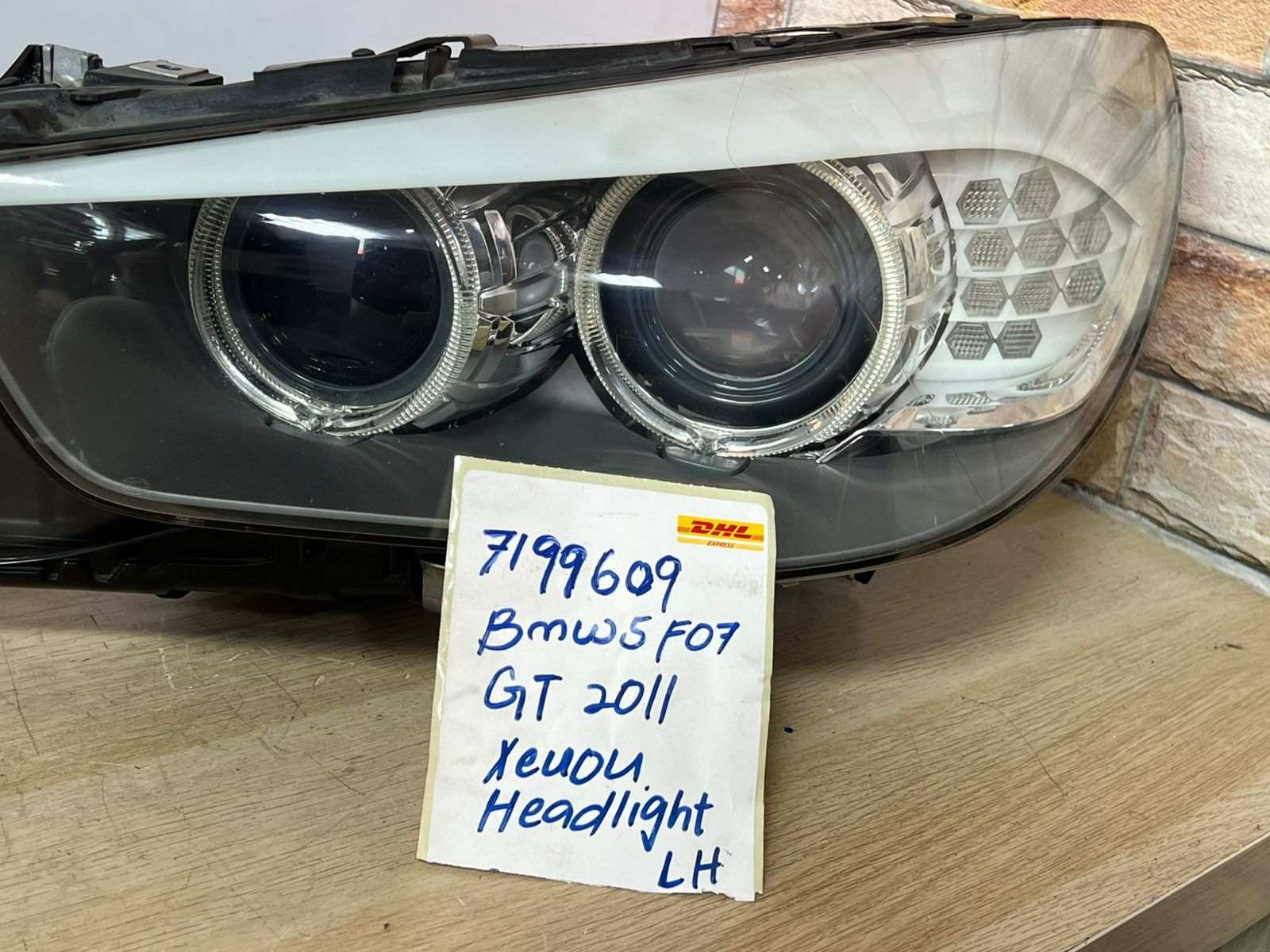 BMW 5 Gran Turismo F07 Front Left Xenon Headlight 7199609 2013 RHD