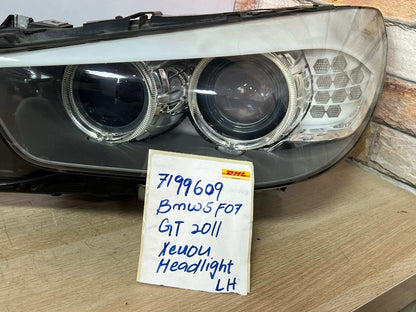 BMW 5 Gran Turismo F07 Front Left Xenon Headlight 7199609 2013 RHD