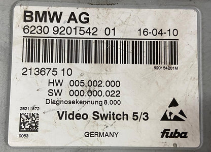 OEM BMW F01 F02 F04 F10 F11 TV VIDEO SWITCH CONTROL UNIT MODULE 9201542