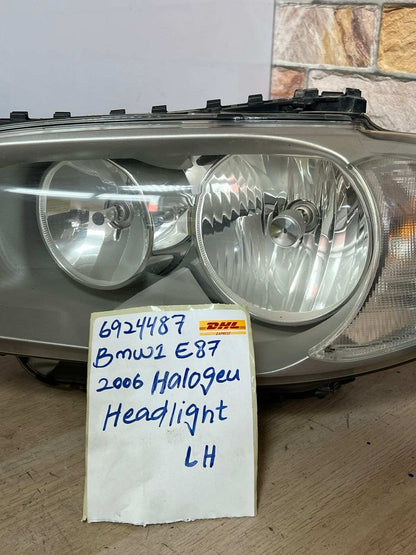 BMW Headlight 6924487 1 Series E81 E87 left side Halogen, without xenon