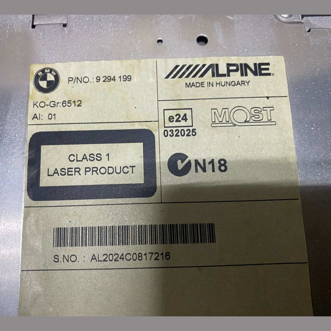 2010-2017 BMW X3 Cd Radio Head Unit 9294199  F10, F11, F20, F21, F30, F31 series