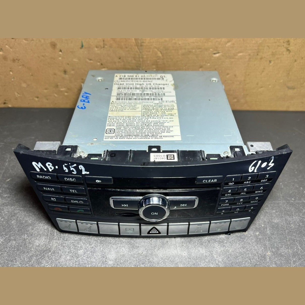 2011–2017 Mercedes-Benz W218 CLS-Class Head Unit CD Player A218 9006103 OEM