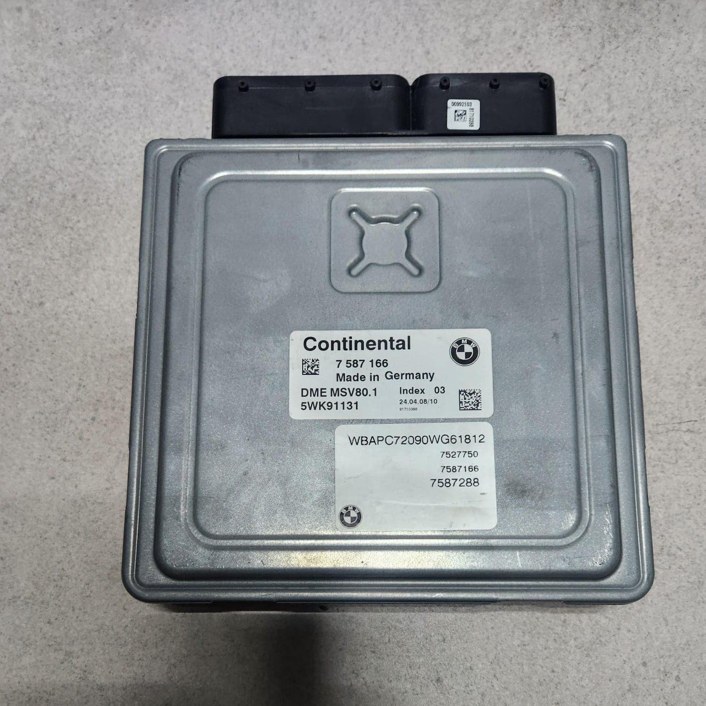 2006-10 BMW X3 E83 X3 2.5 si N52 Engine Control Module DME MSV80.1 7587166 RHD