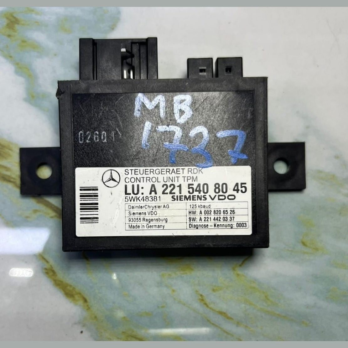 2007-2013 Mercedes S550 Tire Pressure Monitor Module A2215408045 W221 S-Class