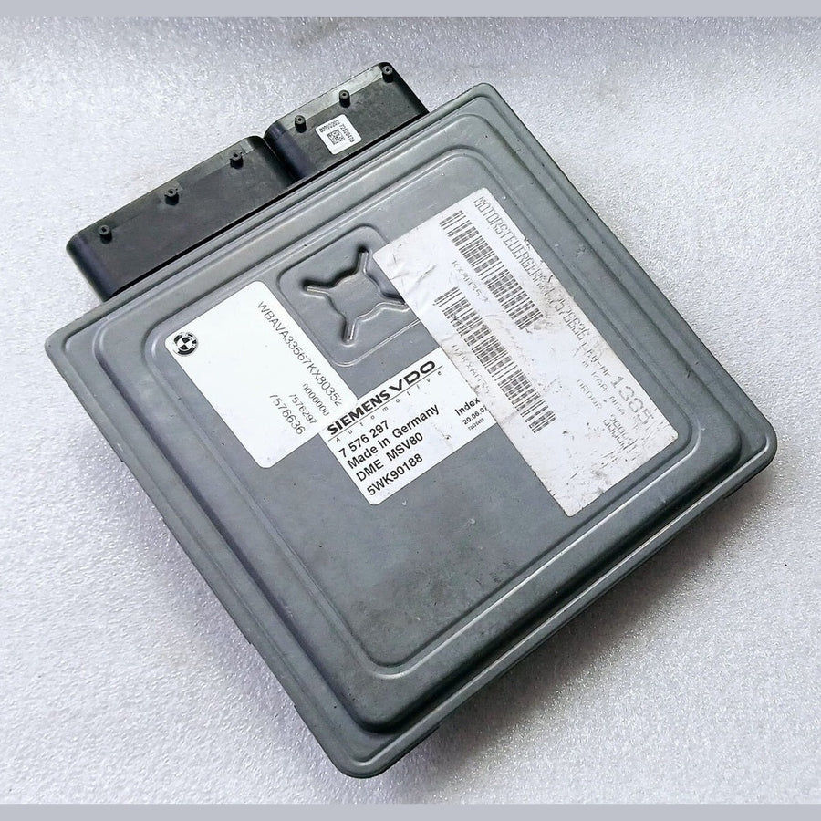 BMW 3,5ER SERIE E90 E60 X5 E70 N52N MOTORSTEUERGERÄT ECM DME MSV80 7576297