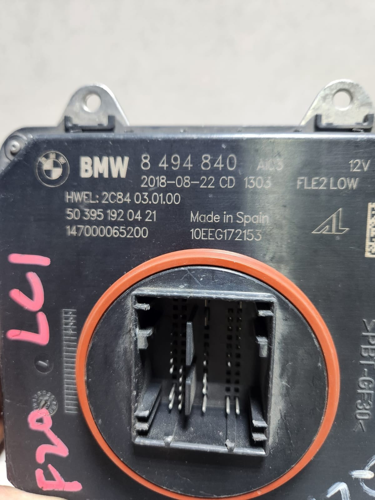 BMW Headlight Control Module Front Left Right Led 8494840 1 Series F20 F21 LCI