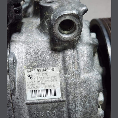 2011-2012 BMW F25 X3 Air Conditioning Compressor 9211496 X3 F25 