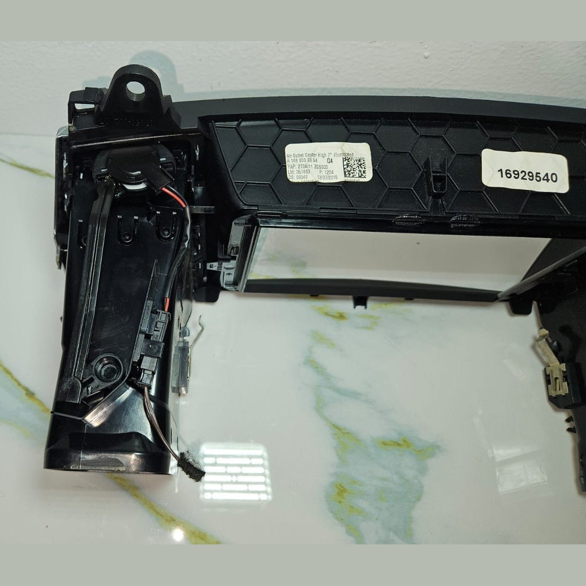 12-16 Mercedes W166 Dash Dashboard Center \ Left & Right A/C Air Bezel Trim Set