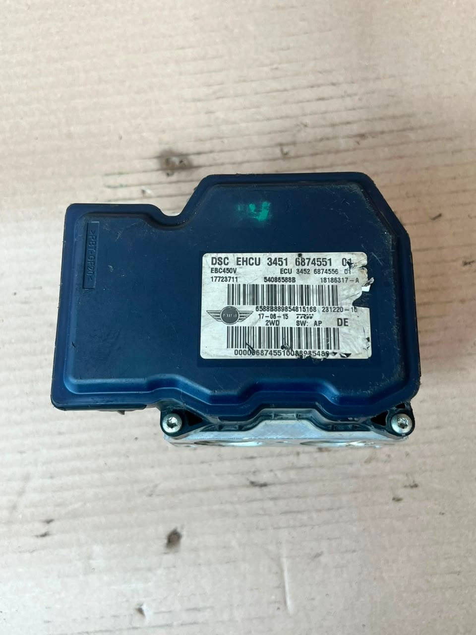 Mini Cooper R55 R56 R57 R60 LCI ABS/DSC Pump Hydraulic Braking Unit 6874551