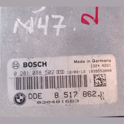BMW 5 F10 F20 F25 F30 N47N ENGINE CONTROL UNIT ECU DDE Module - 8517862