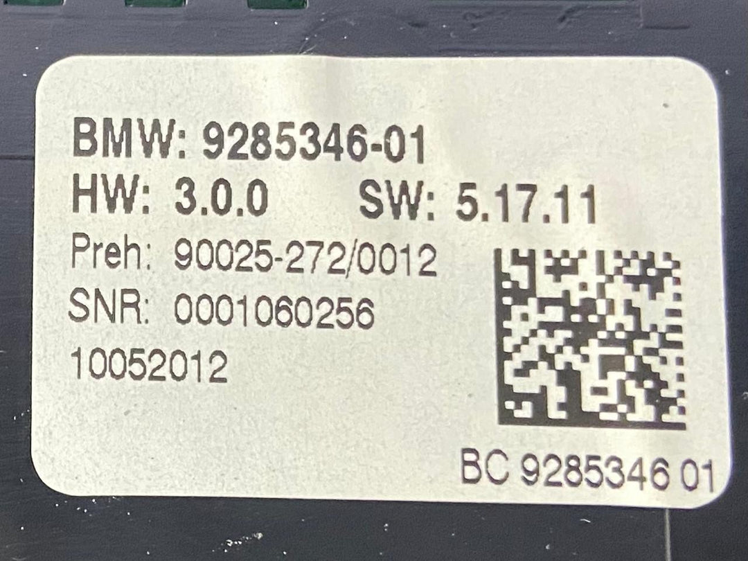 OEM BMW 6 SERIES F06 F12 F13 CLIMATE CONTROL PANEL 9285346