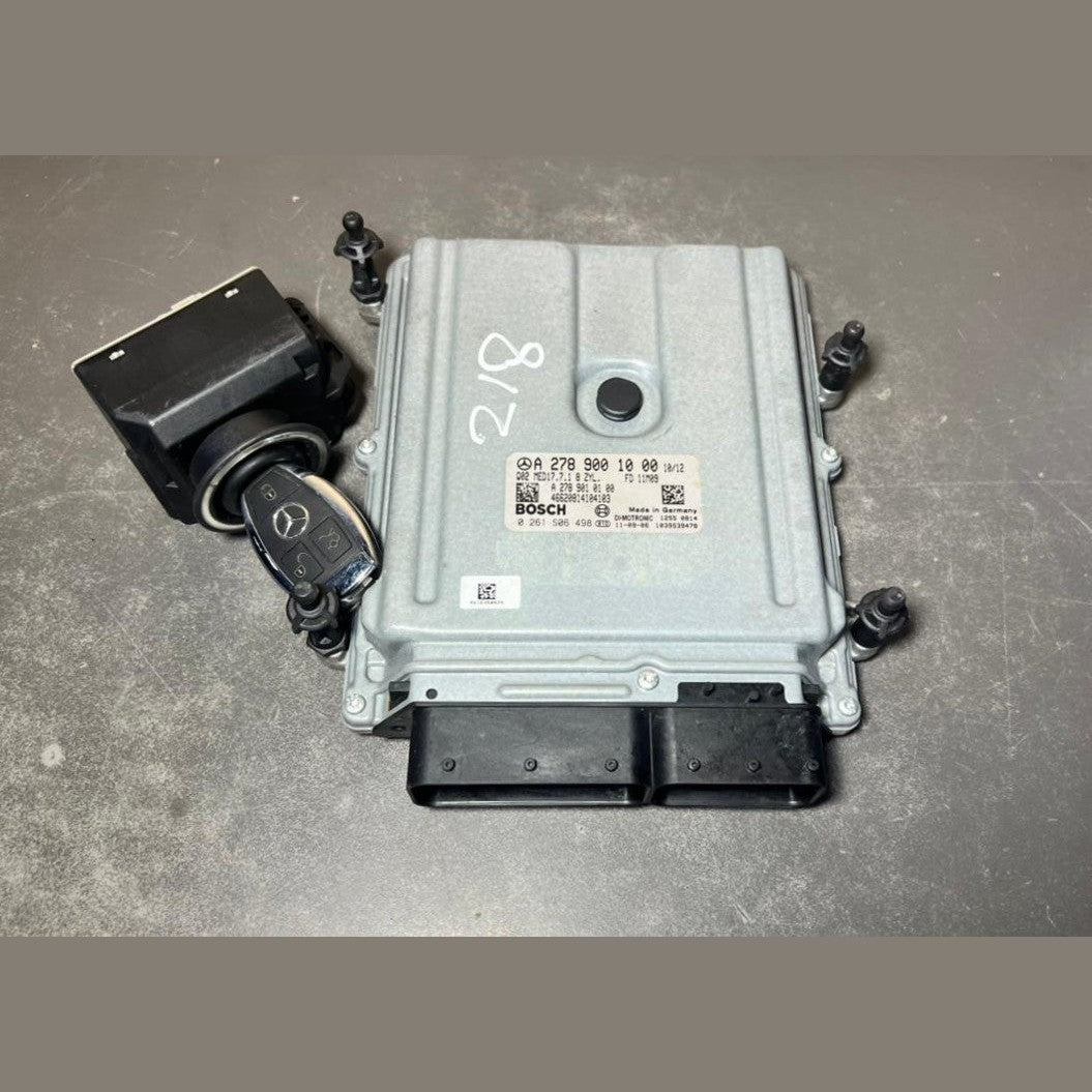 Mercedes W218 ECU Engine Control Module Ignition Key Switch Set A278 9001000 OEM
