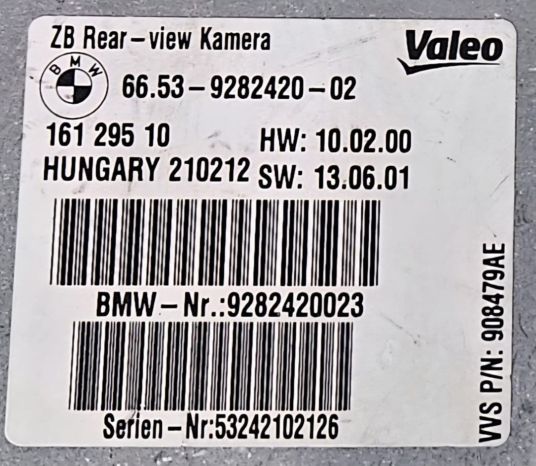 OEM BMW F10 F30 F12 F06 F20 F31 F22 ZB REAR VIEW CAMERA MODULE 9282420
