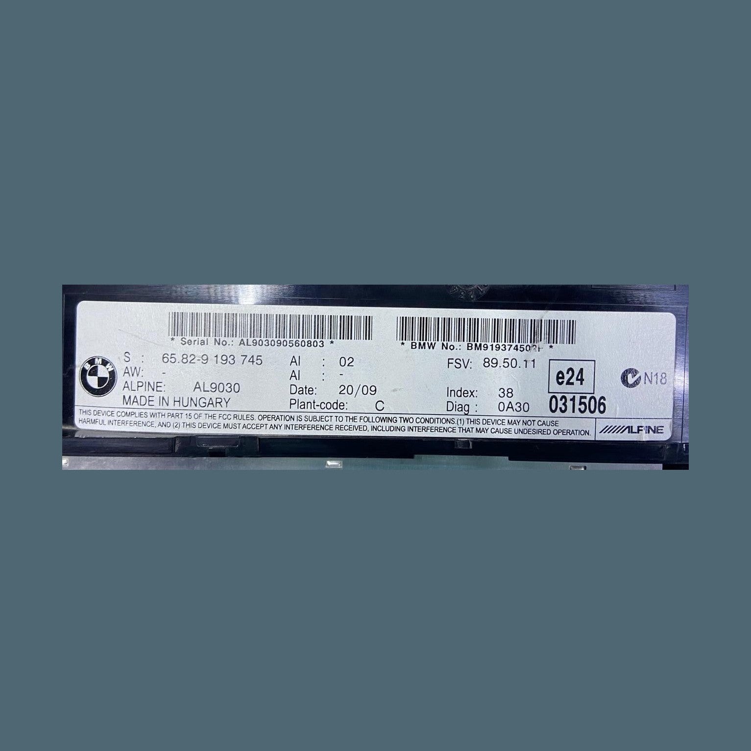 OEM BMW E60 E61 E90 E91 E92 Display Screen 8.8" Monitor On Board Sat Nav 9193745