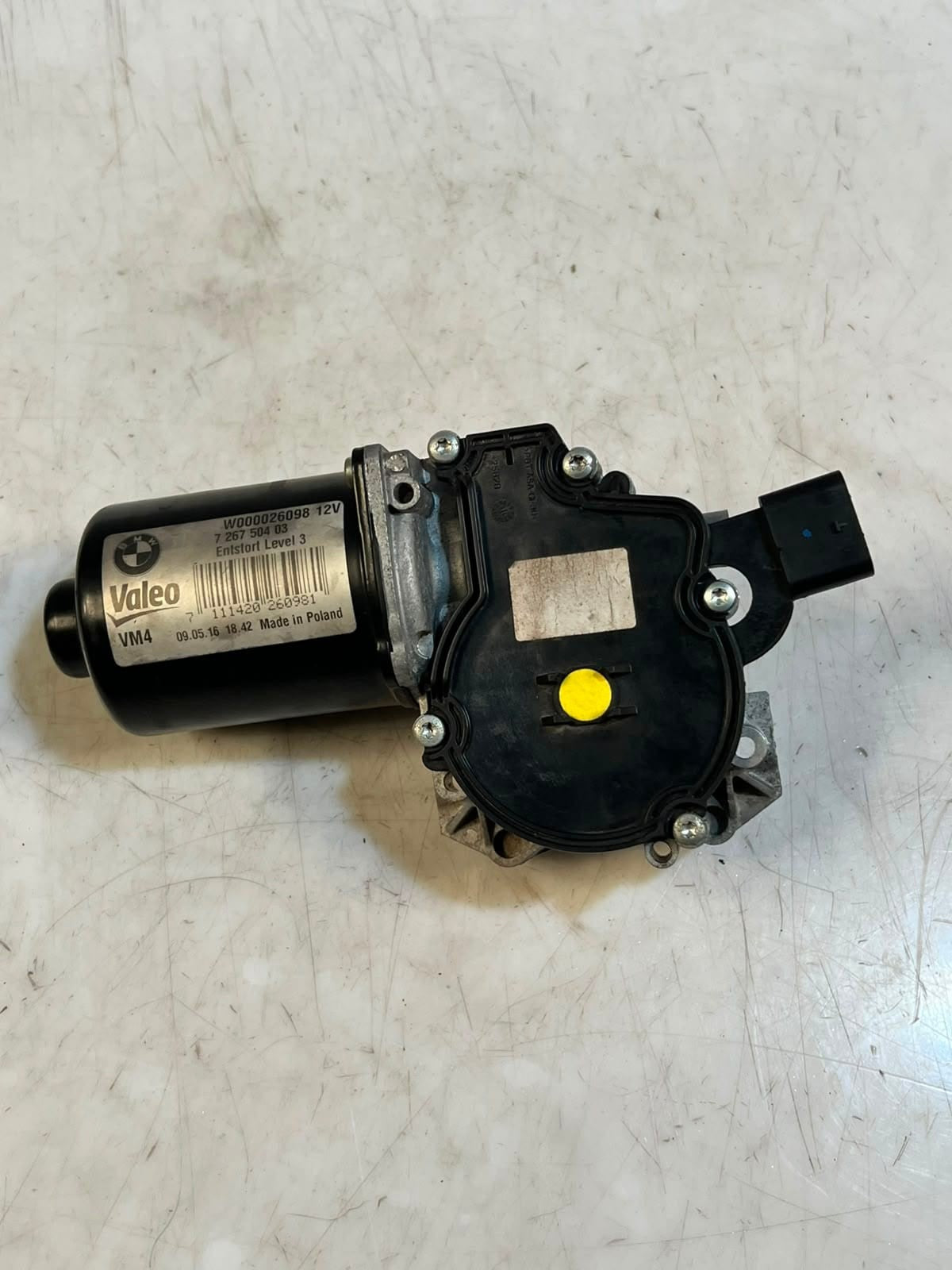 2017 BMW M4 F30 F20 F21 F31 Front Wiper Motor & Linkage 7267504 OEM