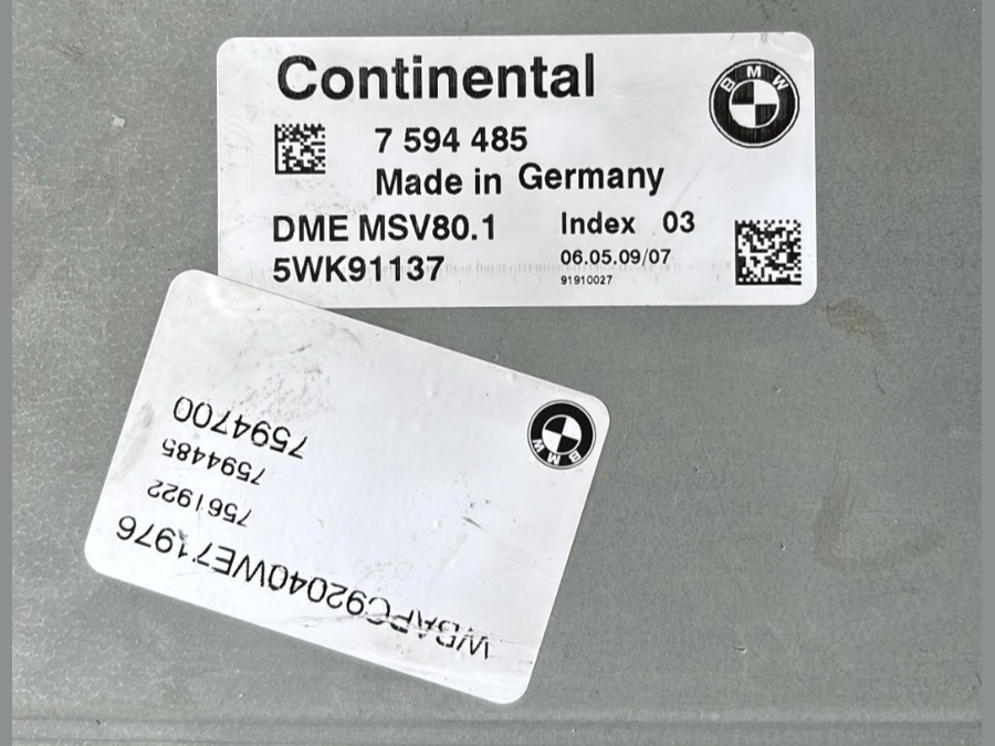 BMW E92 328XI AWD N51 MSV80.1 ECU DME CAS KEY UNIT SET OEM 7594485