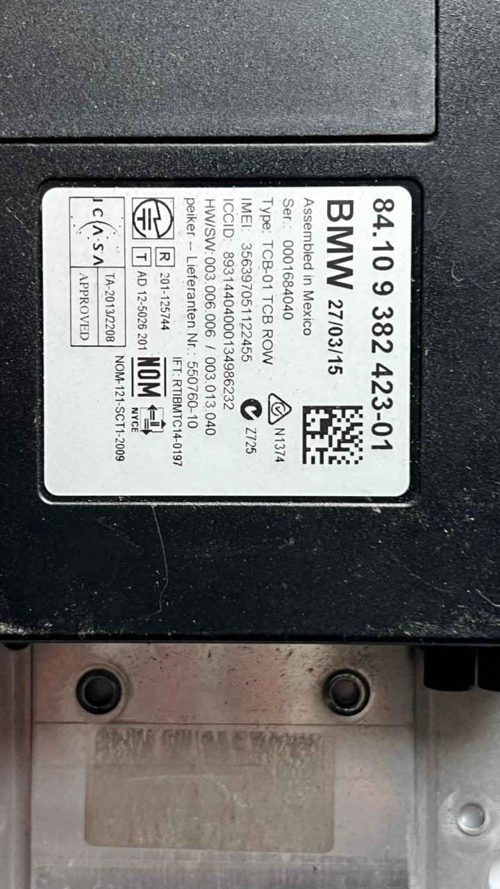 BMW Telematics Control Unit 9382423 1 Series F20 and 2 Series Active Tourer F45 