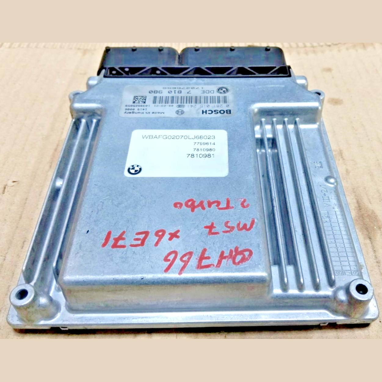 BMW X6 E71 M57 D5 TWIN TURBO M57N2 DIESEL Engine CONTROL ECU DDE 7810980 2011