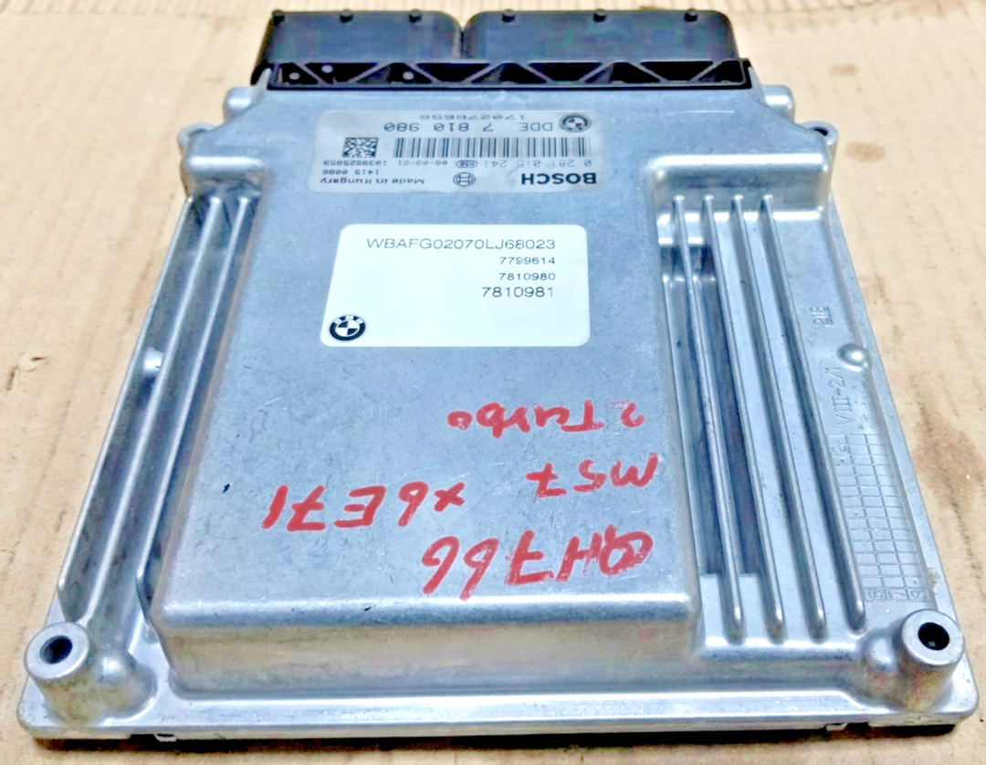 BMW X6 E71 M57 D5 TWIN TURBO M57N2 DIESEL Engine CONTROL ECU DDE 7810980 2011